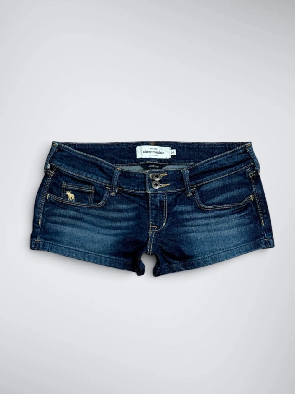 Early 2000s Abercrombie & Fitch Ultra Low Rise Micro Denim Shorts
